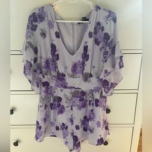 Forever21 purple floral romper - Size L